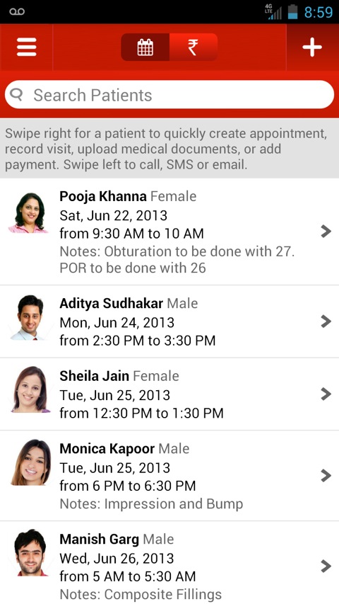 Lybrate Android App Upcoming Appointments