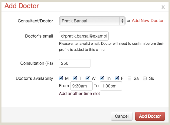 Add additional Doctor