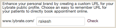 Customize URL of your Lybrate Profile