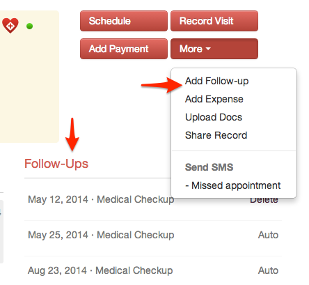 Follow-ups from Patient Details