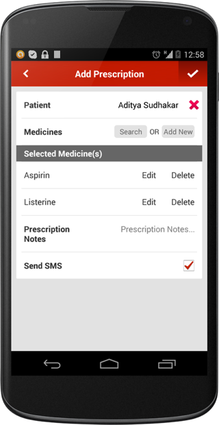 Prescriptions by SMS