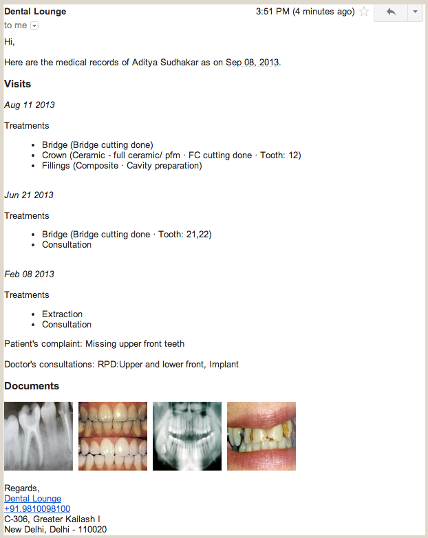 Patient Records Email